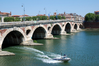 photo de ski nautique sur la Garonne, Toulouse